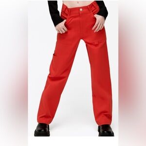 Zara Cargo Pants SzL Pockets Utility Casual Closet Staple Cotton Blend Work Wear